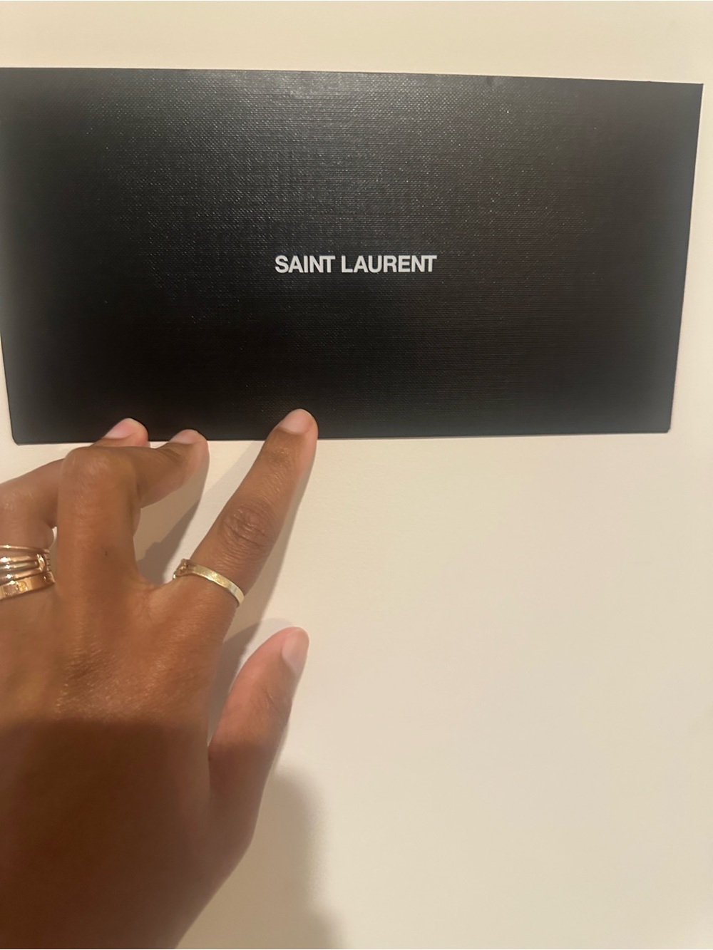 Saint Laurent Black envelope for @lipmaven